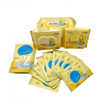 Non-scented individual packaging of children's wipes